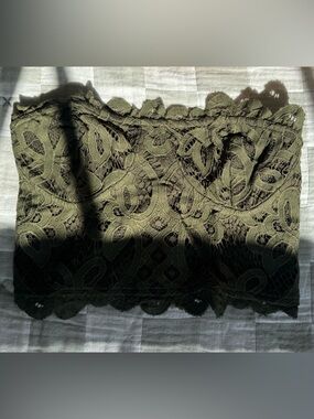 Free People Olive Green Lace Bandeau Top Small